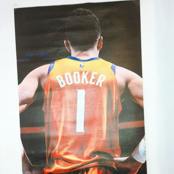Devin Booker NBA Basketball Jersey Vinyl Poster 24x36 Phoenix Suns - Picture 2 of 5